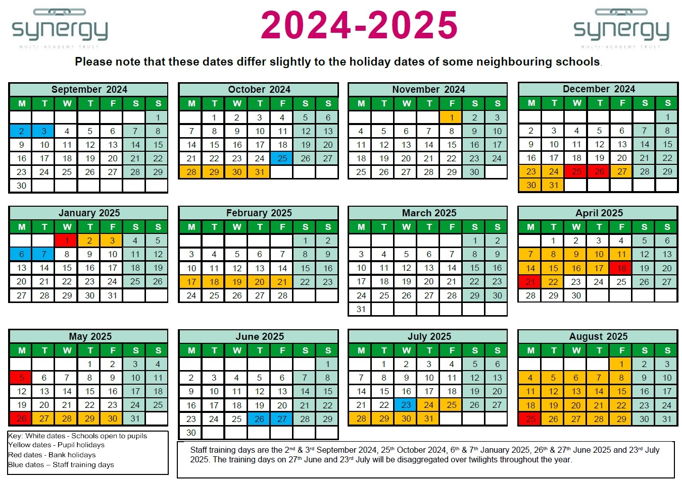 2025 Term Dates Calendar Aime Lorita